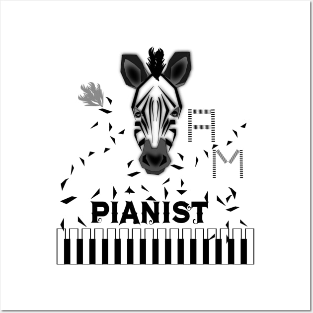 Zebra -The Born Pianist Wall Art by Zealjagan